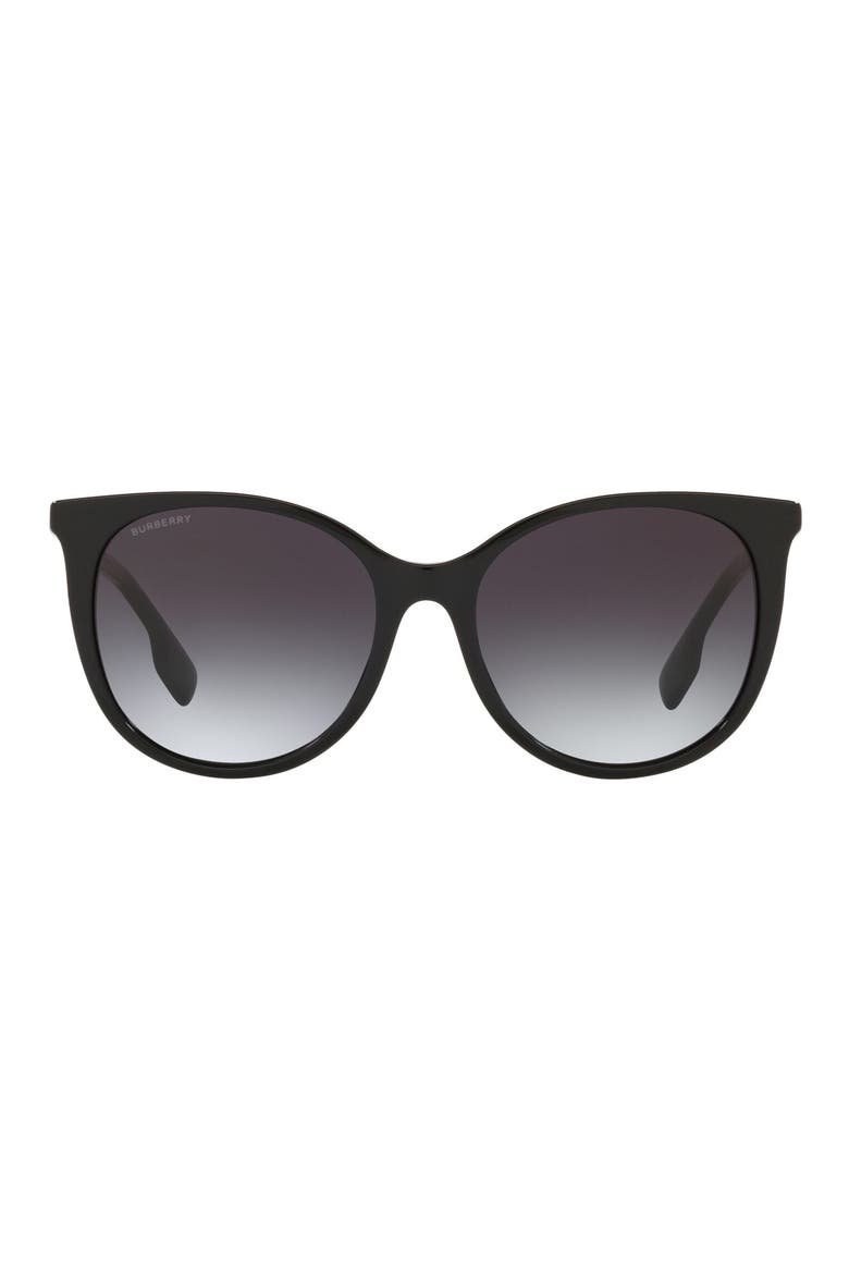 55mm Cat Eye Sunglasses, Main, color, BLACK/ GREY GRADIENT