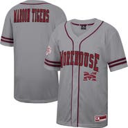 COLOSSEUM Men's Colosseum Gray Morehouse Maroon Tigers Free Spirited Baseball Jersey