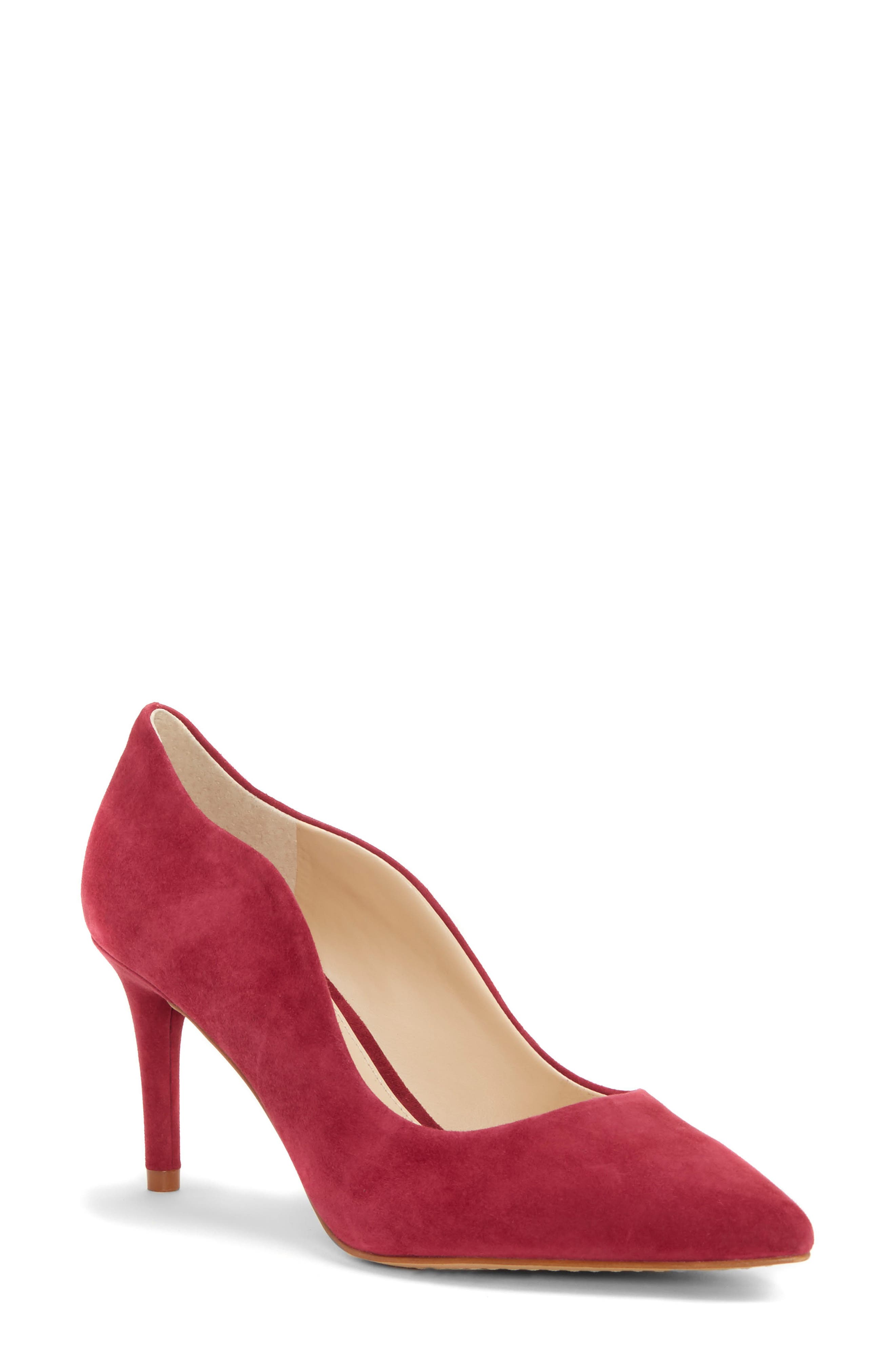 Jaynita Pointy Toe Pump, Main, color, SWEET BERRY SUEDE