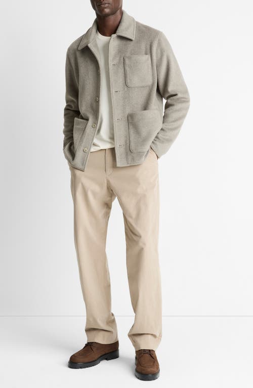 Vince Double Knit Chore Jacket In Gray