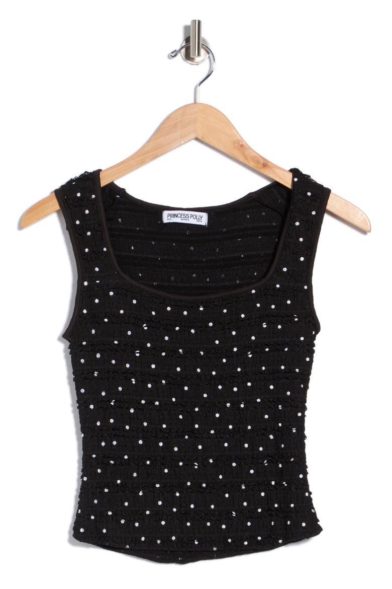 Moonie Shirred Top, Main, color, BLACK / WHITE