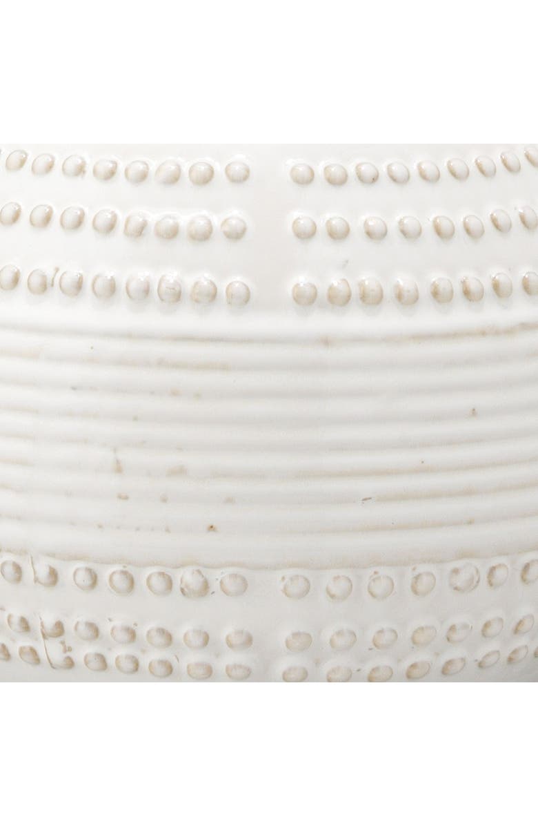 SHINE STUDIO Droplet Table Lamp in White Ceramic with Cone Shade in White Linen, Alternate, color, 
