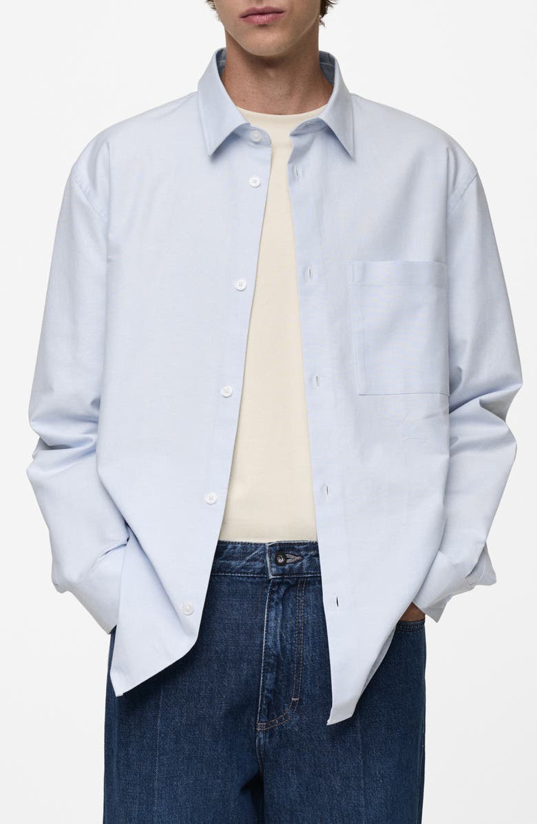 MANGO Regular Fit Oxford Button-Up Shirt, Main, color, 