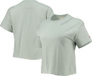 LEAGUE COLLEGIATE WEAR Women's League Collegiate Wear Green Miami Hurricanes Chain Stitch Clothesline Crop Top