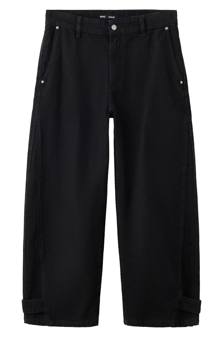 Mid Rise Balloon Jeans, Main, color, BLACK DENIM