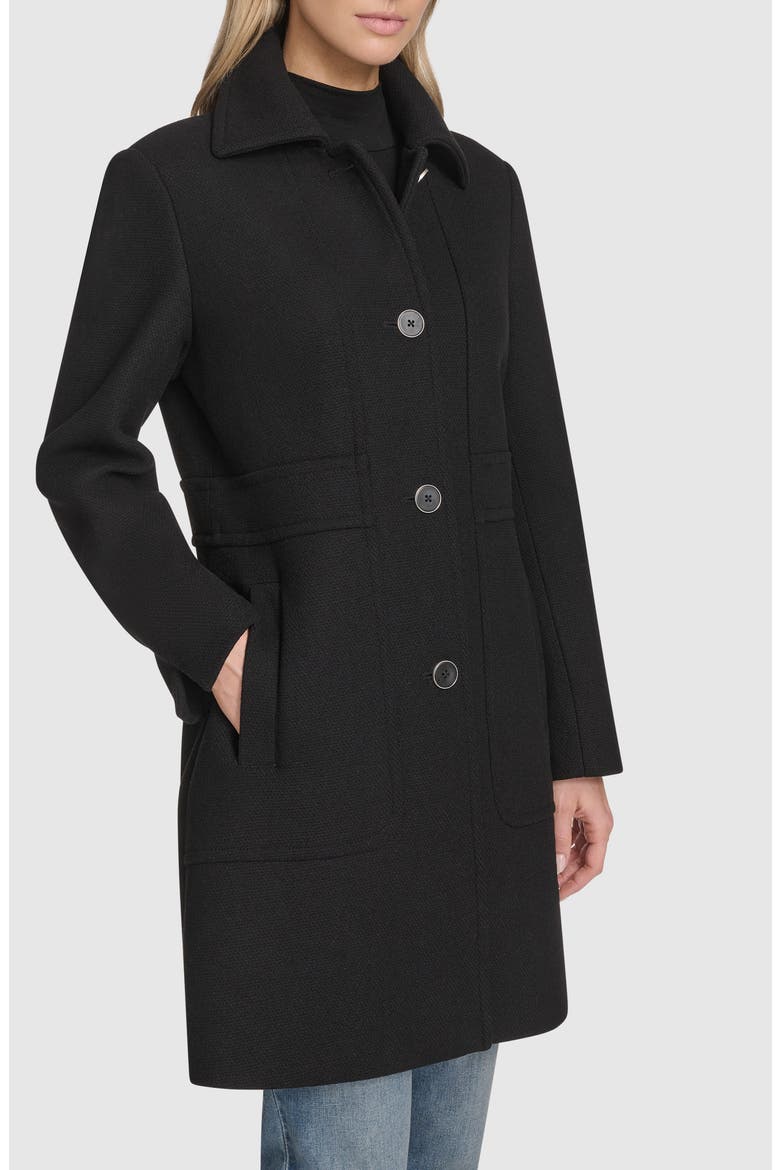 Emmeline Wool Blend Coat, Alternate, color, BLACK