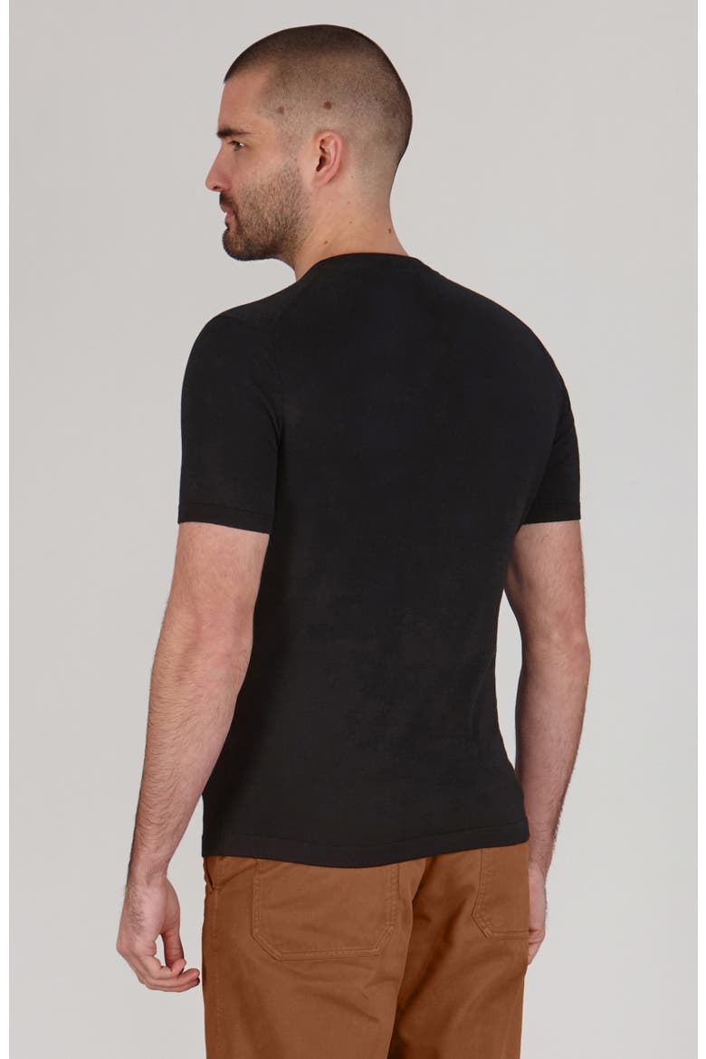 100% Ultra Fine Cotton Knitted T-shirt, Alternate, color, Black