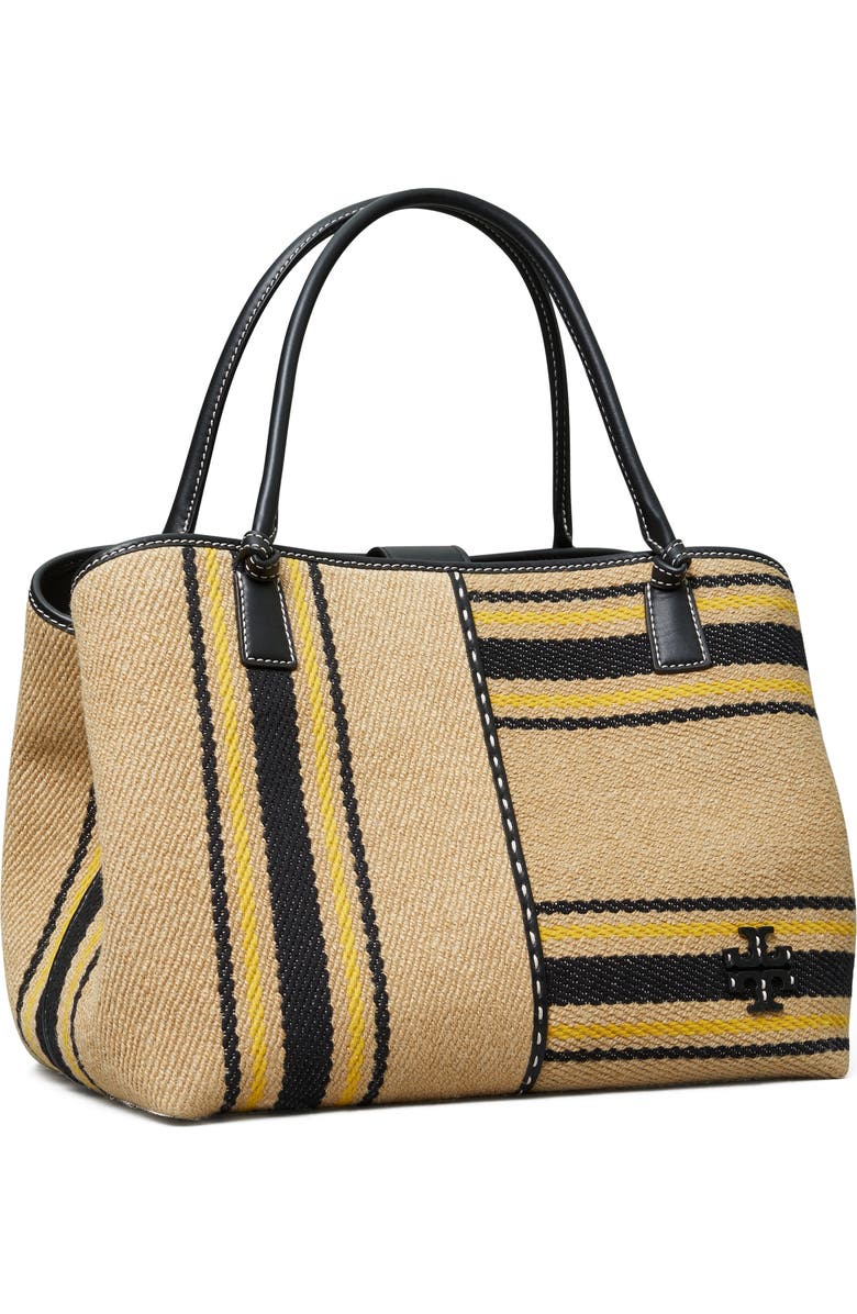 Tory Burch McGraw Stripe Canvas Tote, Alternate, color,