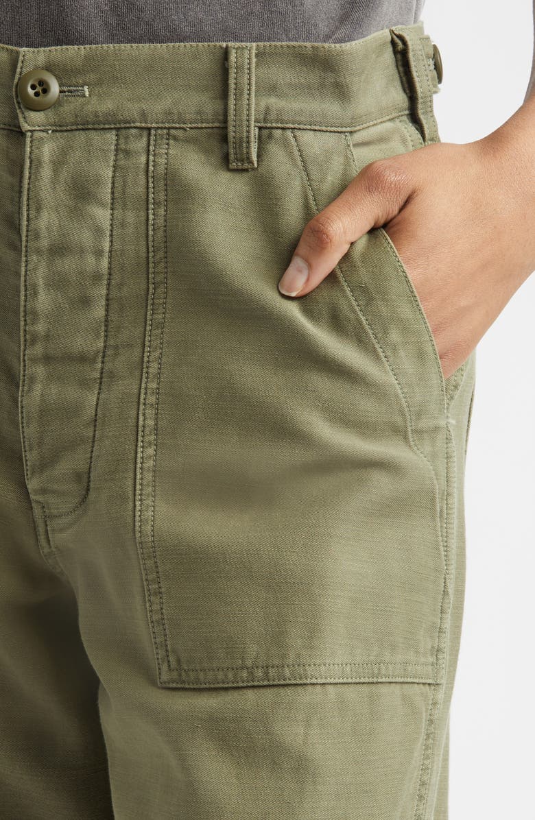 Nili Lotan Earl Ankle Straight Leg Pants, Alternate, color, Olive Fatigue