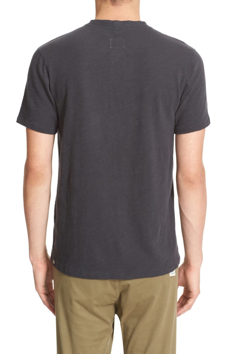rag & bone Classic Short Sleeve Henley, Alternate, color, Black