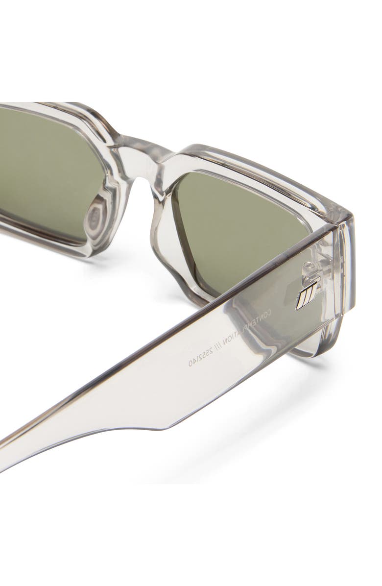 Le Specs Contemplation 54mm Rectangular Sunglasses, Alternate, color, Graphite/ Khaki Mono