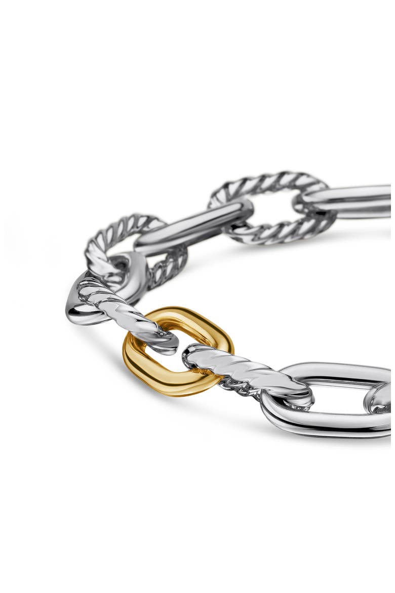 DY Madison Chain in Sterling Silver with 18K Gold Bracelet, 8.5mm, Alternate, color, SILVER 18K YELLOW GOLD