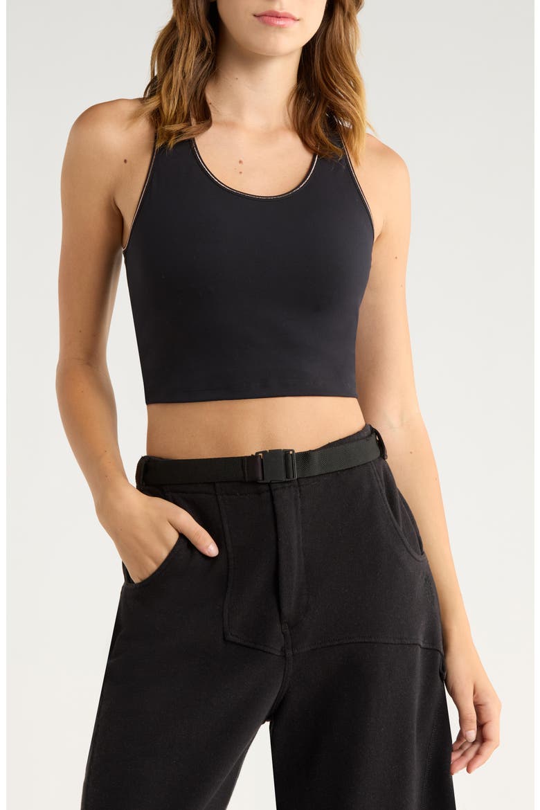 Harmony Crop Sports Tank, Main, color, BLACK