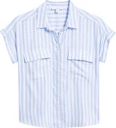 beachlunchlounge Kaiana Stripe Short Sleeve Button-Up Shirt