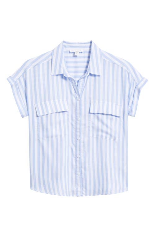 BEACHLUNCHLOUNGE BEACHLUNCHLOUNGE KAIANA STRIPE SHORT SLEEVE BUTTON-UP SHIRT