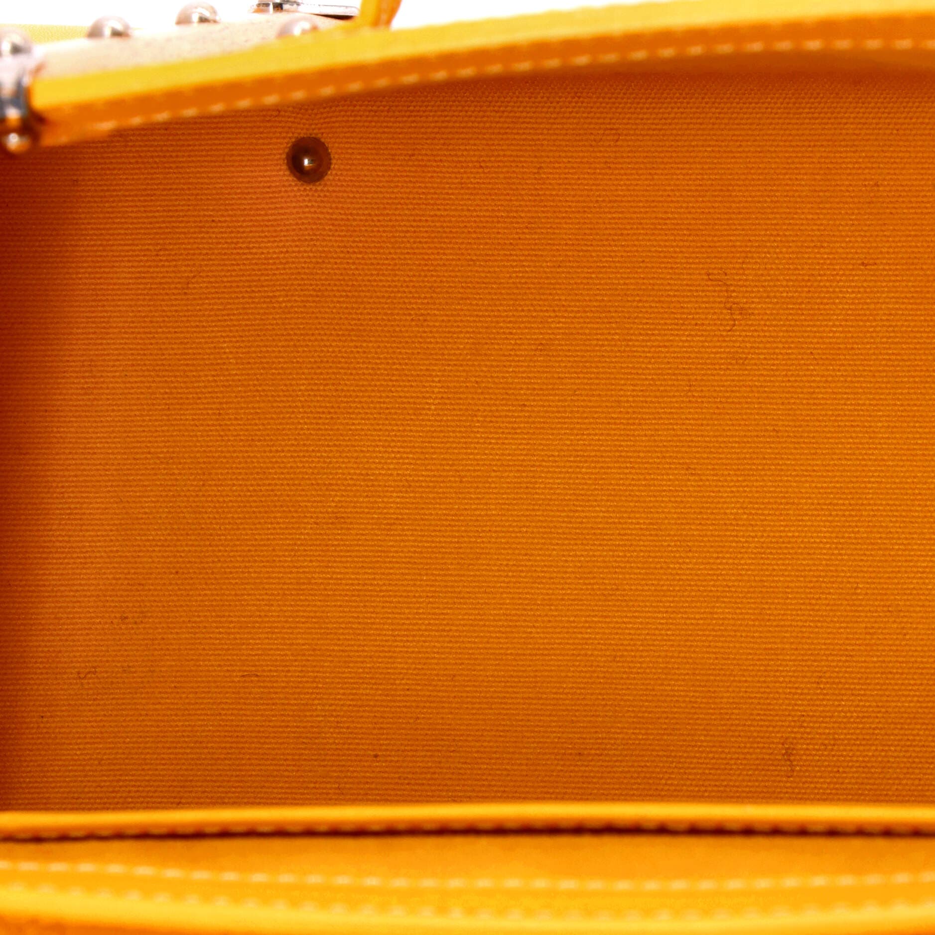 Pre-Owned Goyard Structured Saigon Top Handle Bag Coated Canvas with Leather Mini, Alternate, color, Yellow