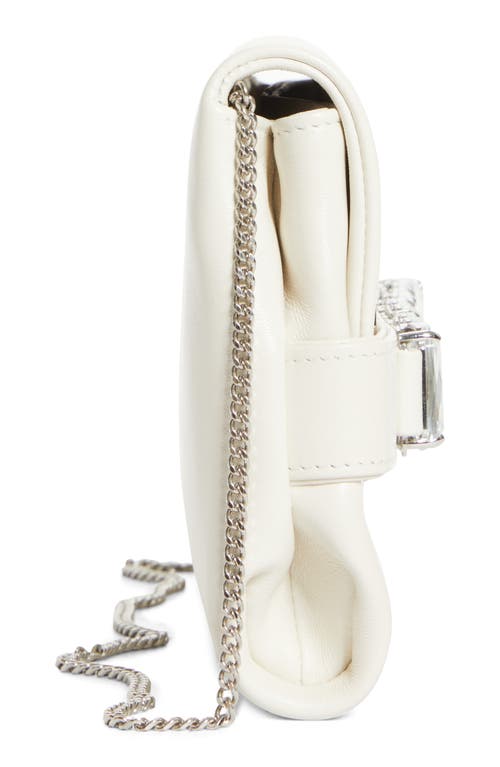 Jimmy Choo Kya Crystal-embellished Leather Clutch Bag