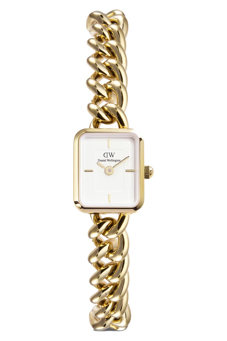 Jolie Chain Bracelet Watch, 15.4mm x 18.2mm, Main, color, GOLD