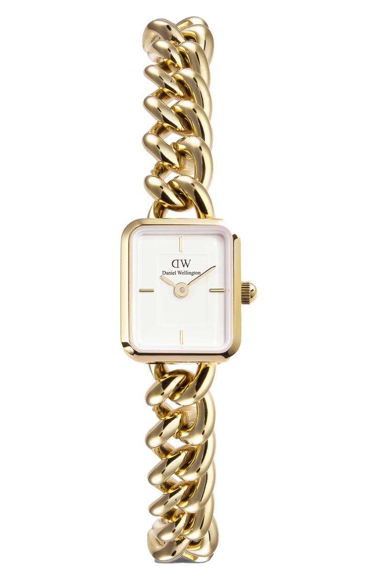 Daniel Wellington Jolie Chain Bracelet Watch, 15.4mm x 18.2mm, Main, color, Gold