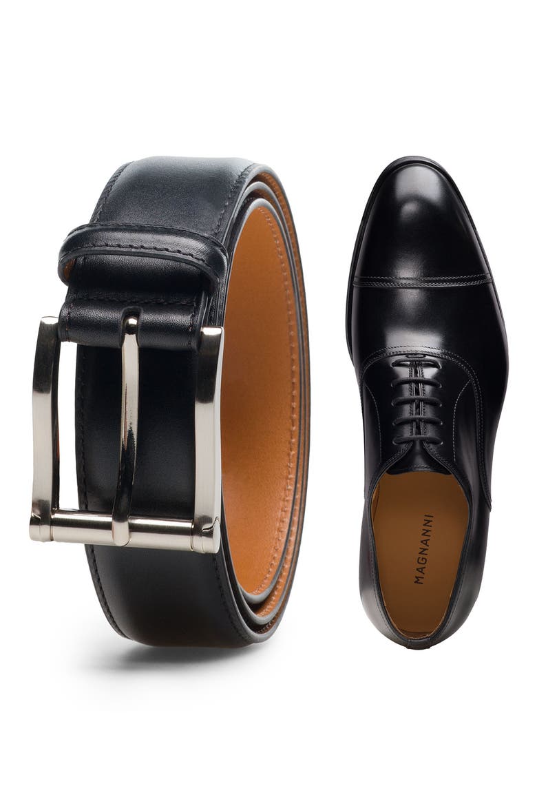 Carbon Leather Belt, Alternate, color, BLACK