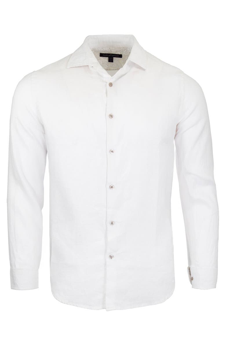Lords of Harlech Linen Long Sleeve Shirt, Alternate, color, White