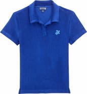 Vilebrequin Kids' Embroidered Turtle Terry Polo