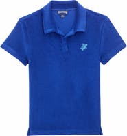 Vilebrequin Kids' Embroidered Turtle Terry Polo