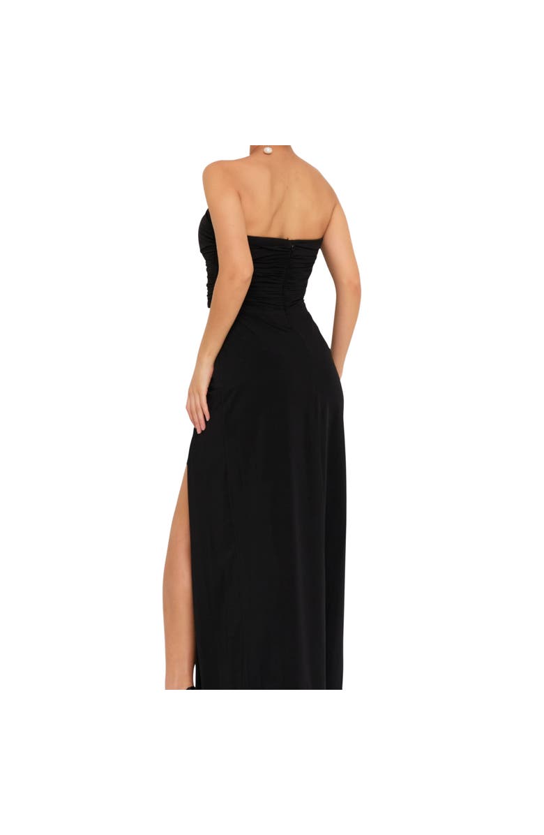 AKALIA Eloise Slit Dress, Alternate, color, Black