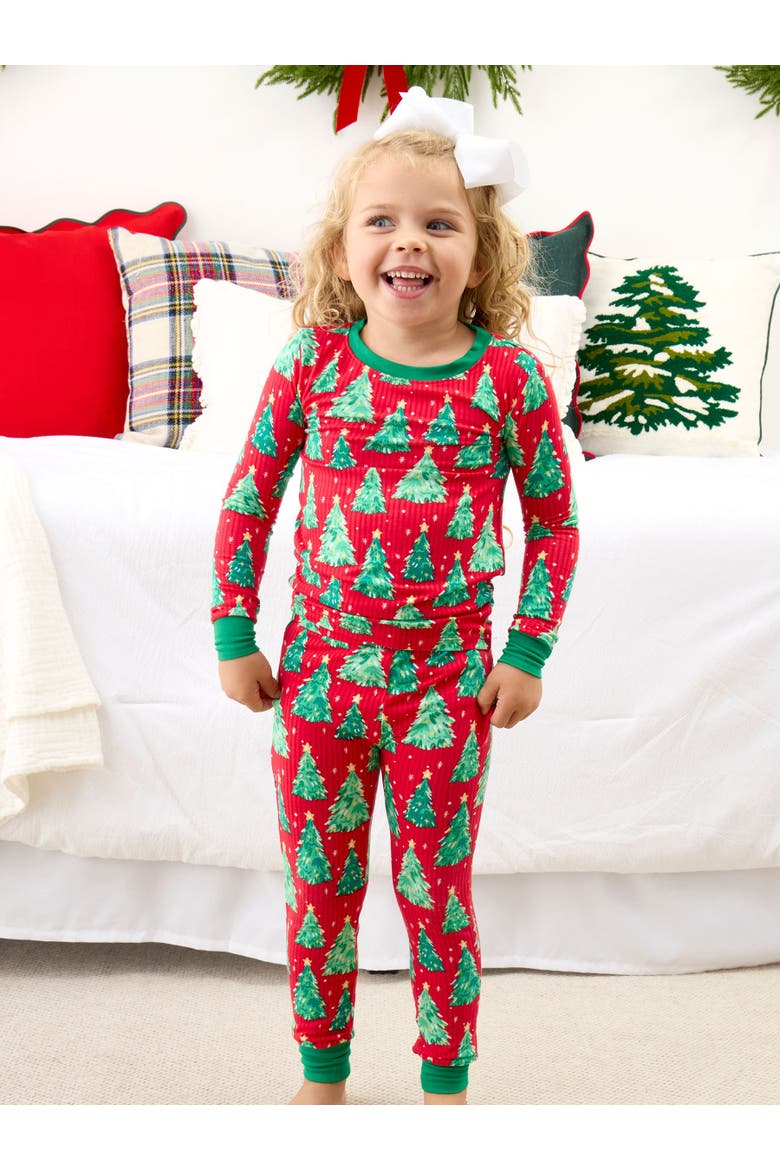 SoftSnooze Holiday Long Sleeve Pajama Set, Alternate, color, O Christmas Tree