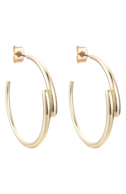 Adornia Overlapping Hoop Earrings In Gold