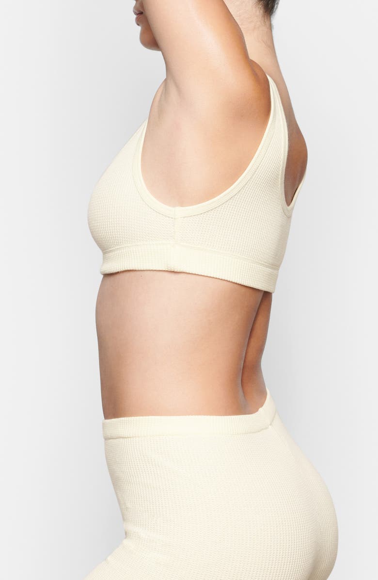 SKIMS Waffle Knit Henley Bralette, Alternate, color, 