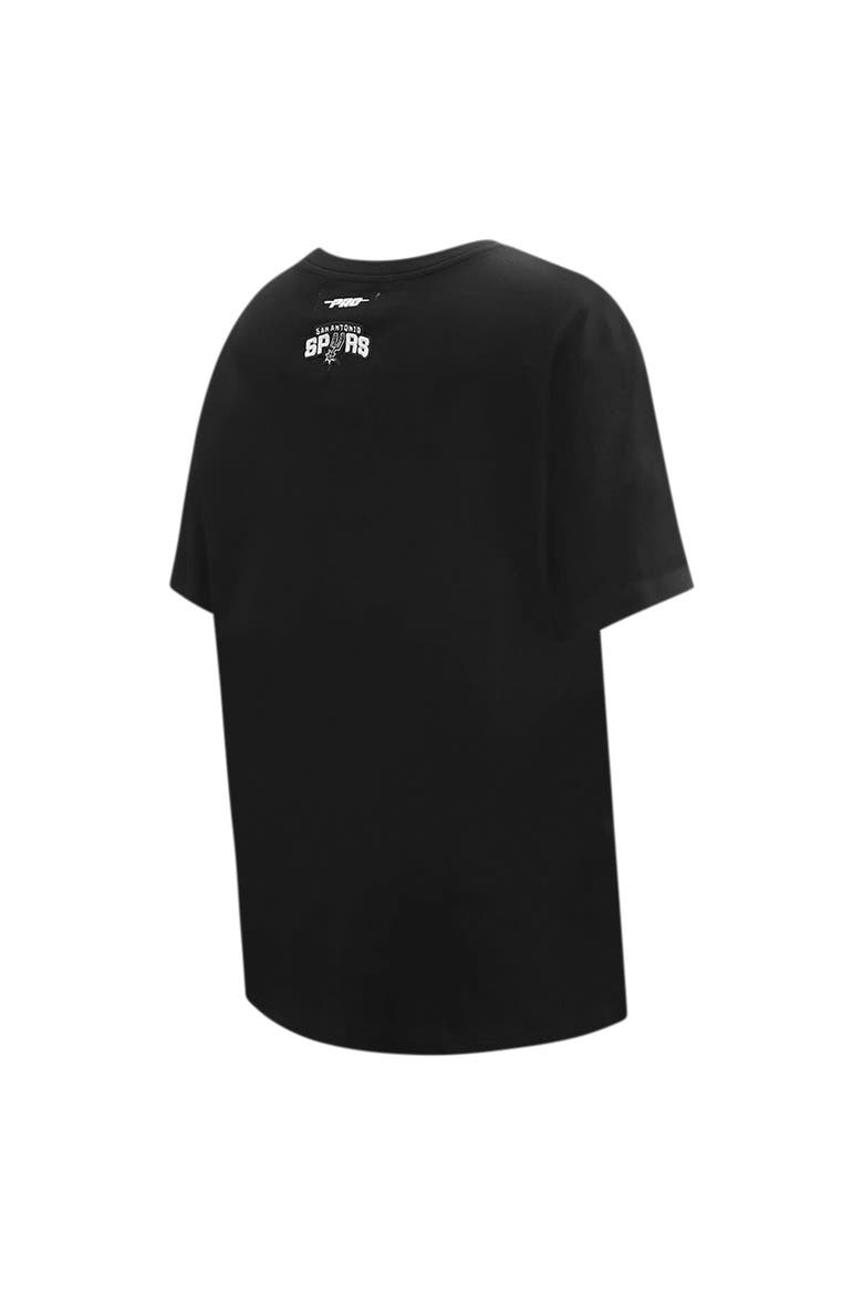 Women's Pro Standard Black San Antonio Spurs Script Boyfriend T-Shirt, Alternate, color, Black