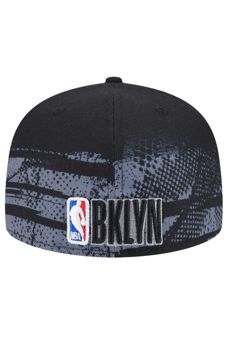 Men's New Era Black Brooklyn Nets Tip-Off 59FIFTY Fitted Hat, Alternate, color, Black
