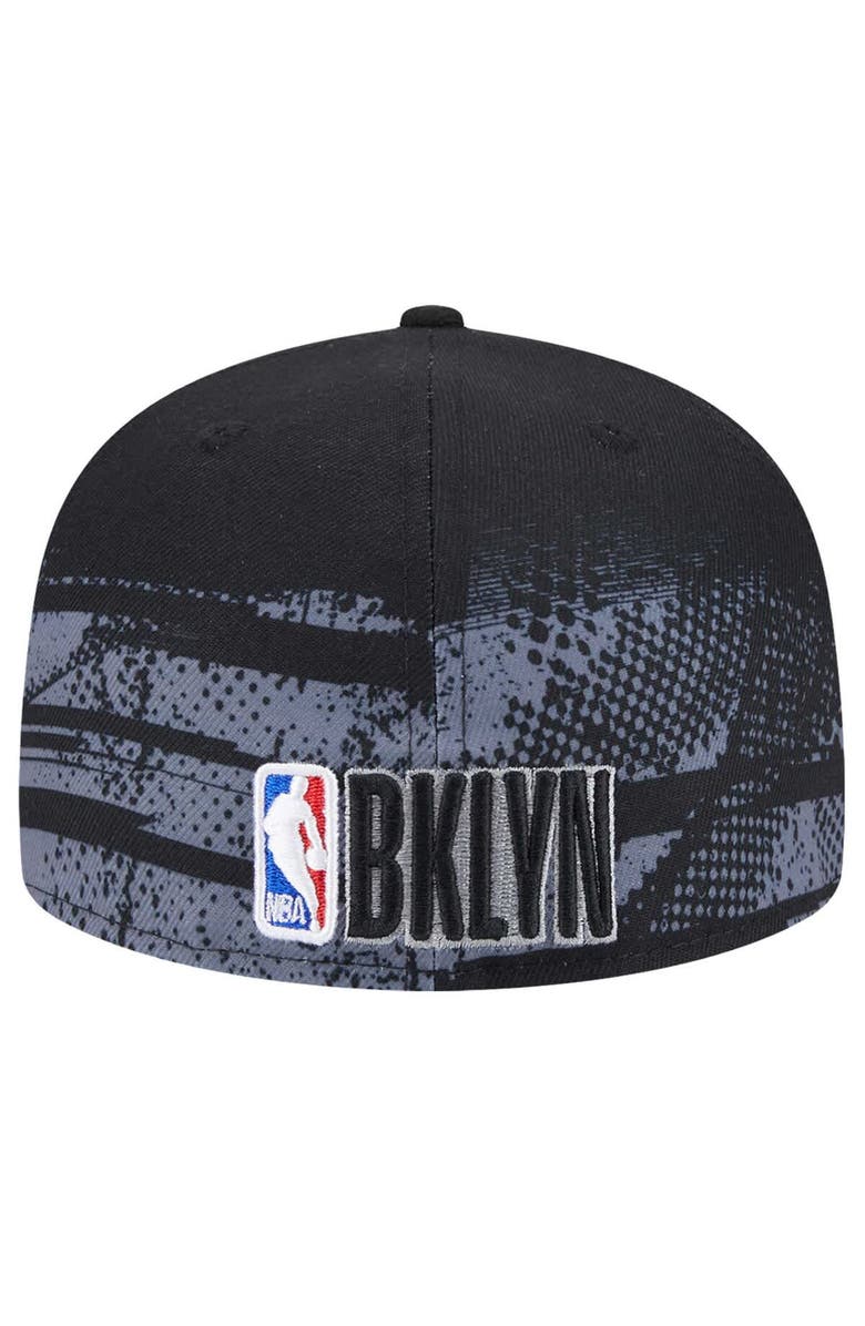 New Era Men's New Era Black Brooklyn Nets Tip-Off 59FIFTY Fitted Hat, Alternate, color, Black