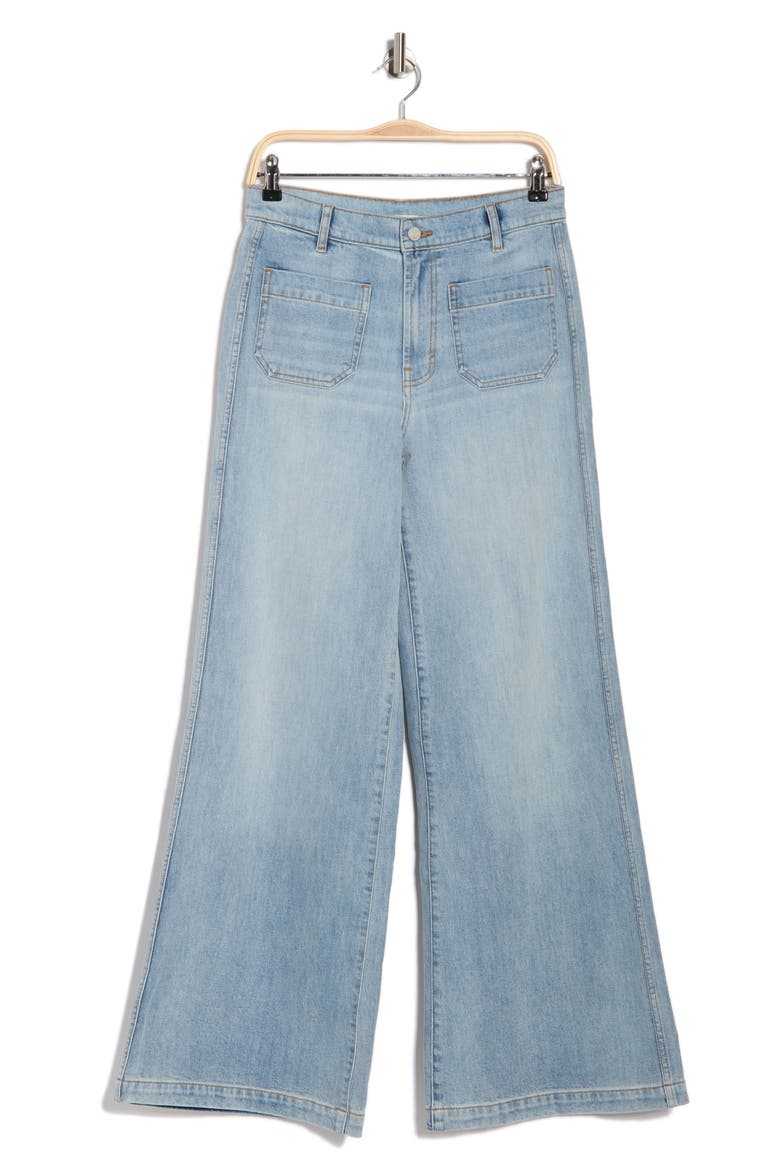 Patch Pocket Flare Jeans, Alternate, color, PALOMA