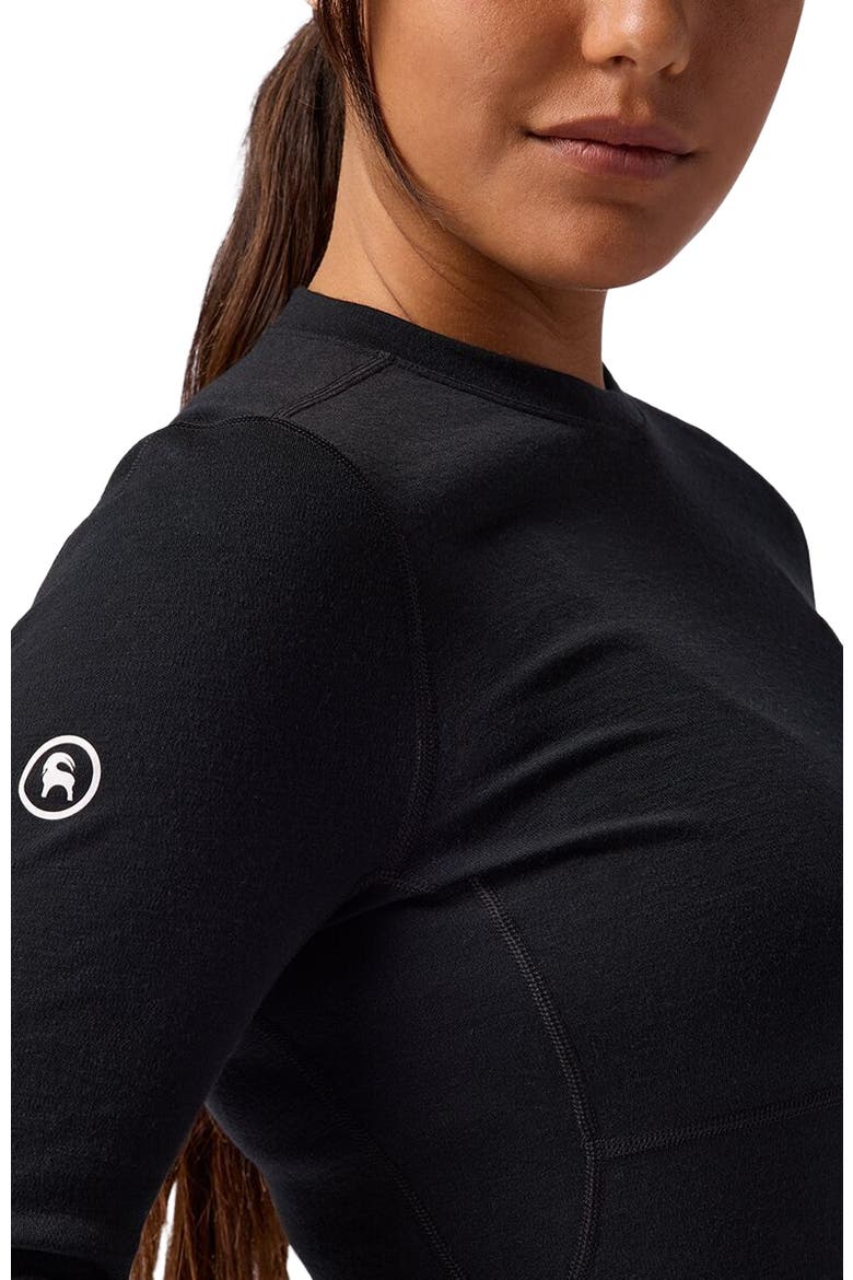 Cedars Rws Merino Mid-Wt Baselayer Crew Top - Women's, Alternate, color, Black