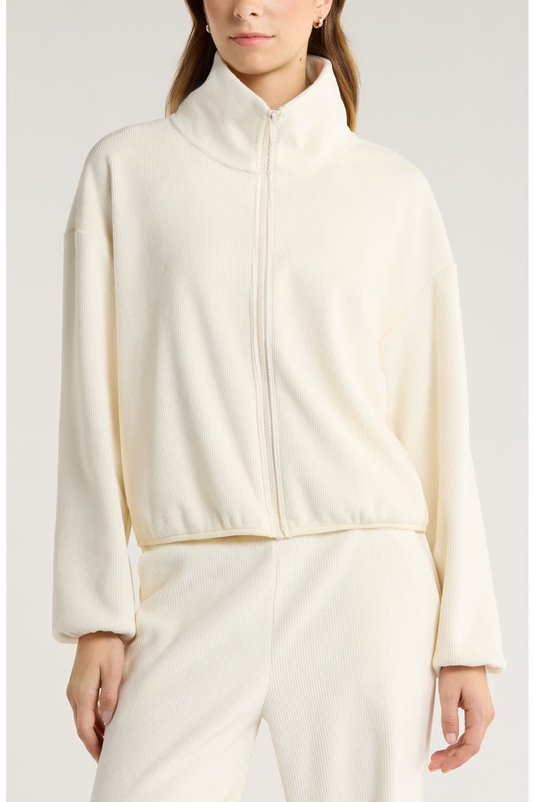 Plush Rib Jacket, Alternate, color, IVORY EGRET