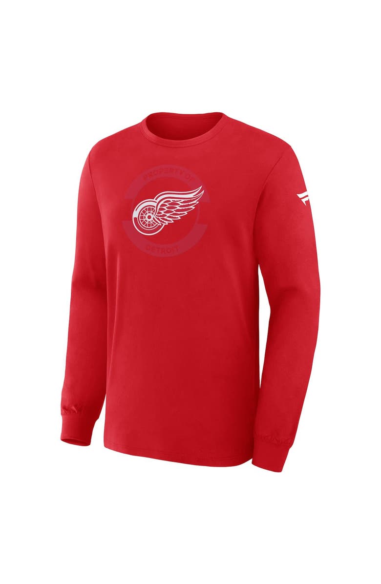 FANATICS Men's Fanatics Red Detroit Red Wings Authentic Pro Property Of Practice Long Sleeve T-Shirt, Alternate, color, Red