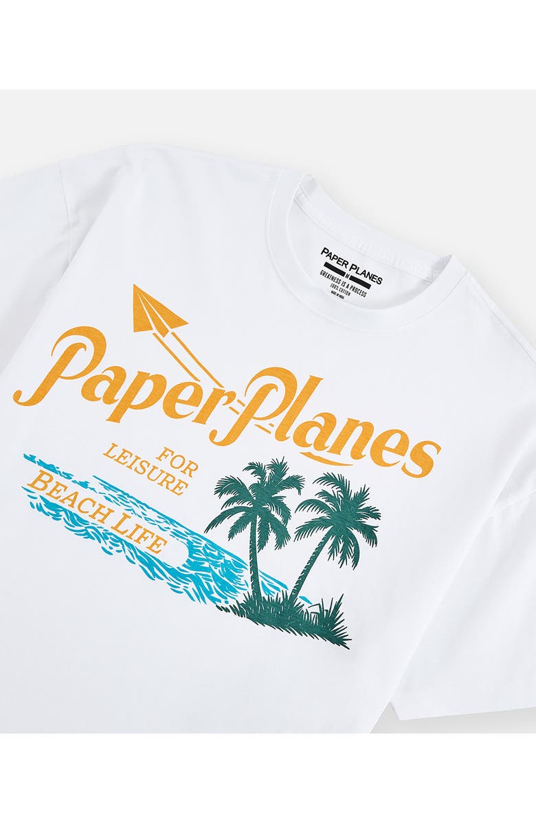 PAPER PLANES Leisure Beach Life Graphic T-Shirt, Alternate, color, White