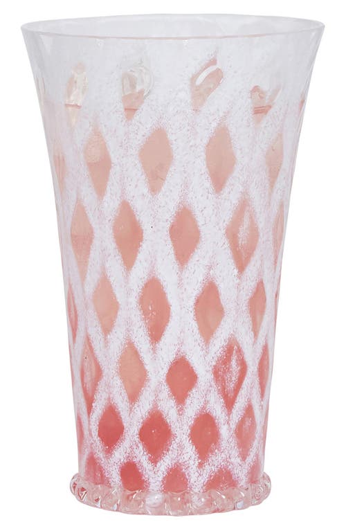 Juliska Trellis Large Glass Tumbler In White