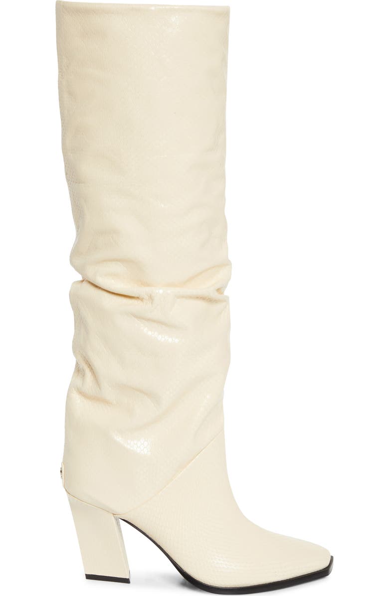 Jimmy Choo Hart Snakeskin Embossed Knee High Boot, Alternate, color, Buttermilk