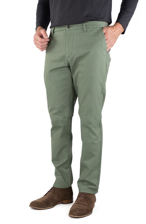 Straight Leg Stretch Cotton Twill Chino Pants