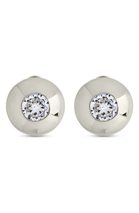 Zora Cubic Zirconia Dome Stud Earrings