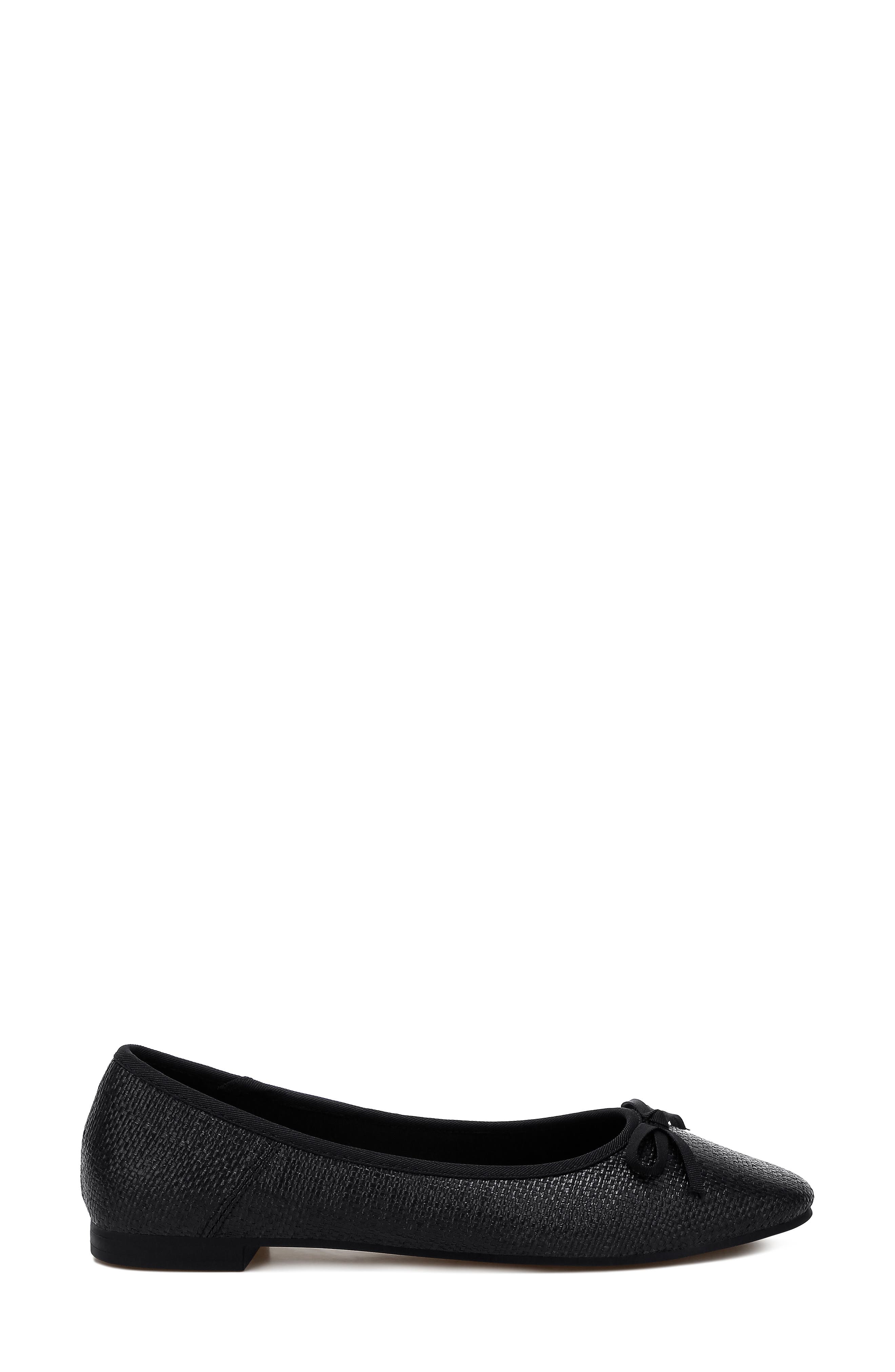 Rag & Co Paper Water Repellent Ballet Flat, Alternate, color, Black