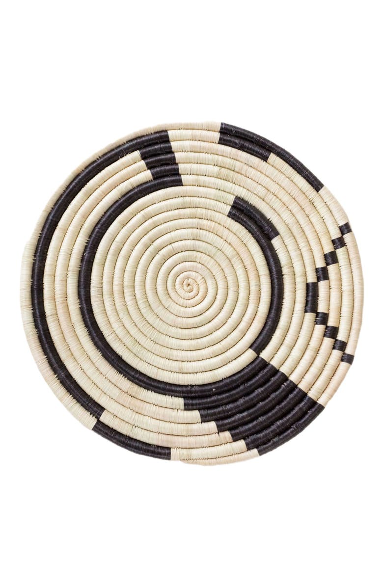 indego africa Geo Natural and Black Placemat, Main, color, Natural And Black