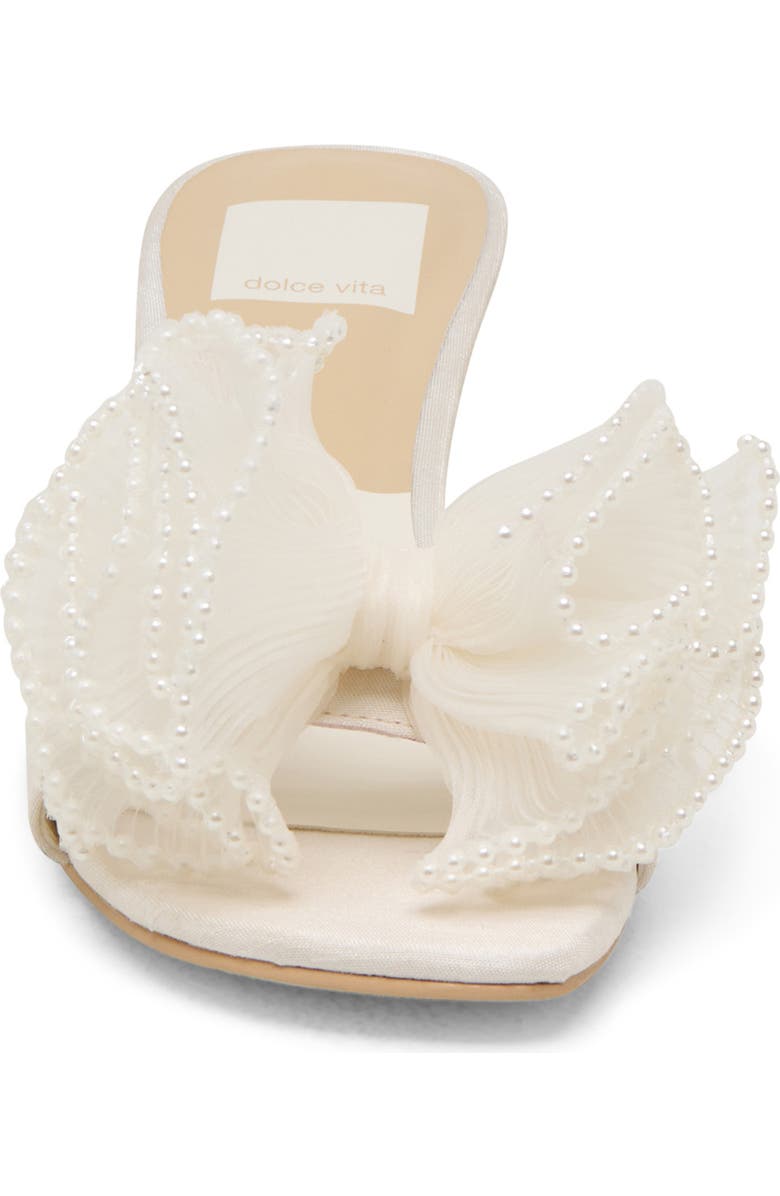 Dolce Vita Narita Pearl Sandal, Alternate, color, Off White Satin