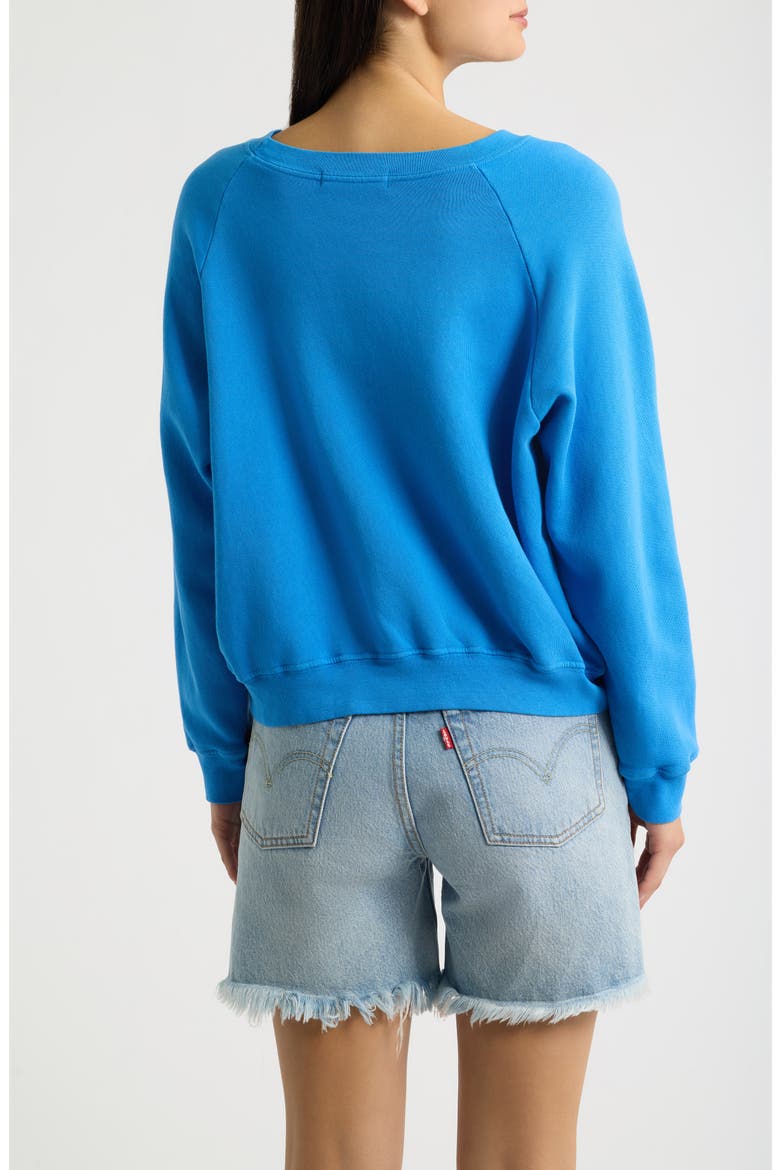 Moon Cat Shrunken Graphic Sweatshirt, Alternate, color, AZURE BLUE