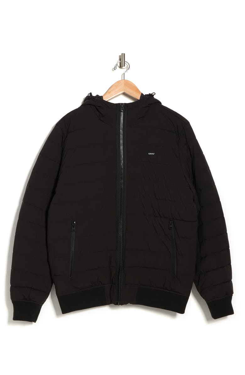 Levi's<sup>®</sup> LEVI'S Quilted Hooded Bomber Jacket, Alternate, color, 