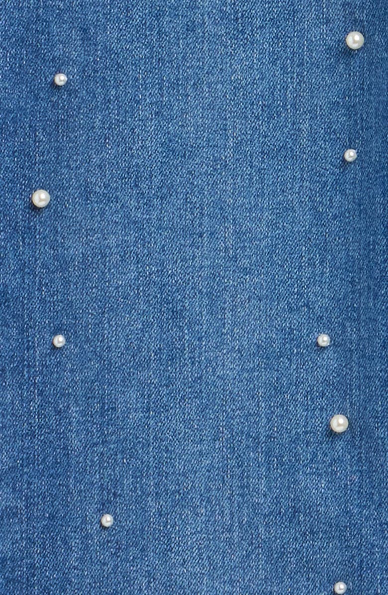 Joe's Kids' Sadie Faux Pearl Straight Leg Jeans, Alternate, color, Medium Wash