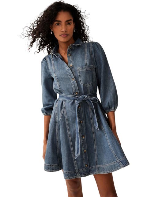 Denim Mini Shirt Dress